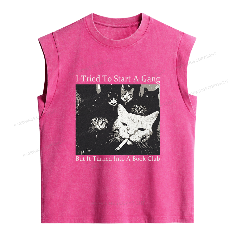 Pagewings Book Club Women's Washed Tank Top