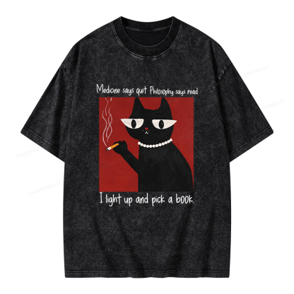 Pagewings Funny Book Unisex Washed T-shirt