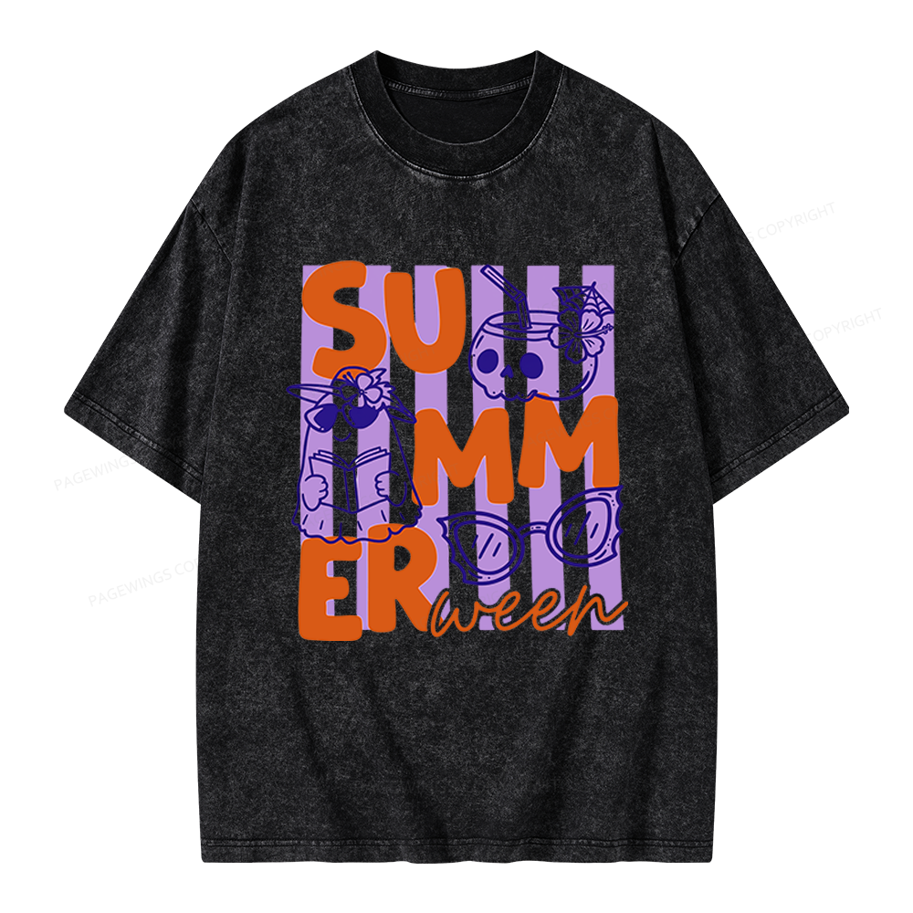 Pagewings Summerween Unisex Washed T-shirt