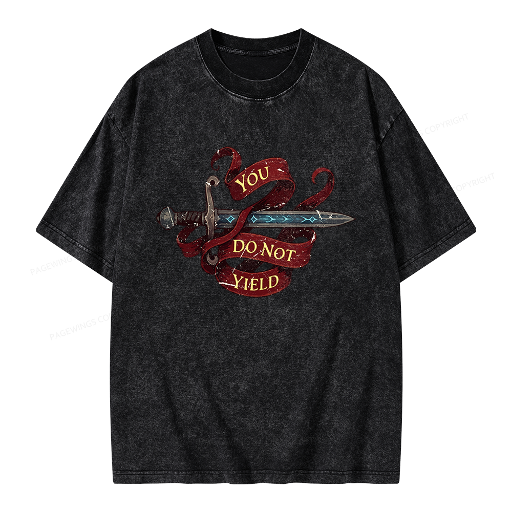 Pagewings You Do Not Yield Unisex Washed T-shirt
