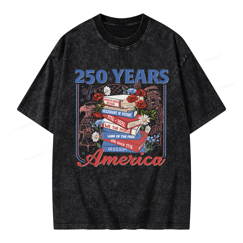 Pagewings Patriotic Reader Unisex Washed T-shirt