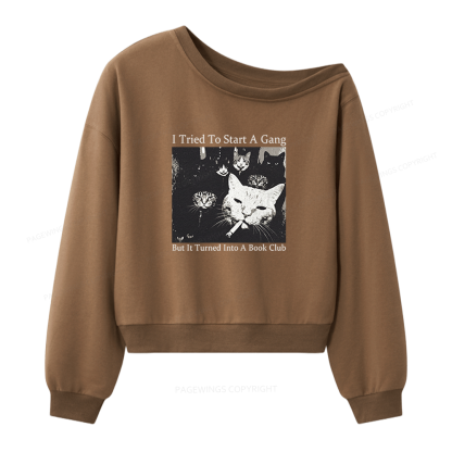 Pagewings Book Club Women Off Shoulder Sweatshirt