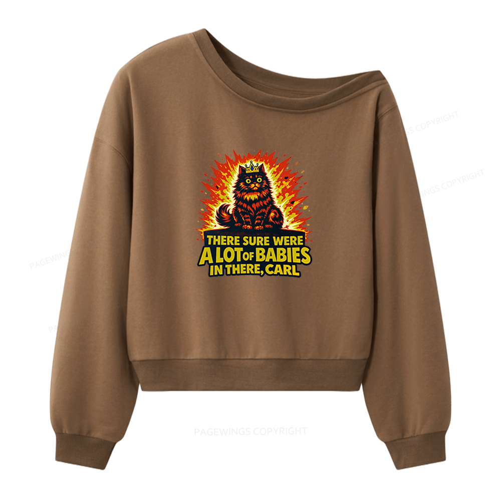 Pagewings A Lot Of Babies In There Women Off Shoulder Sweatshirt