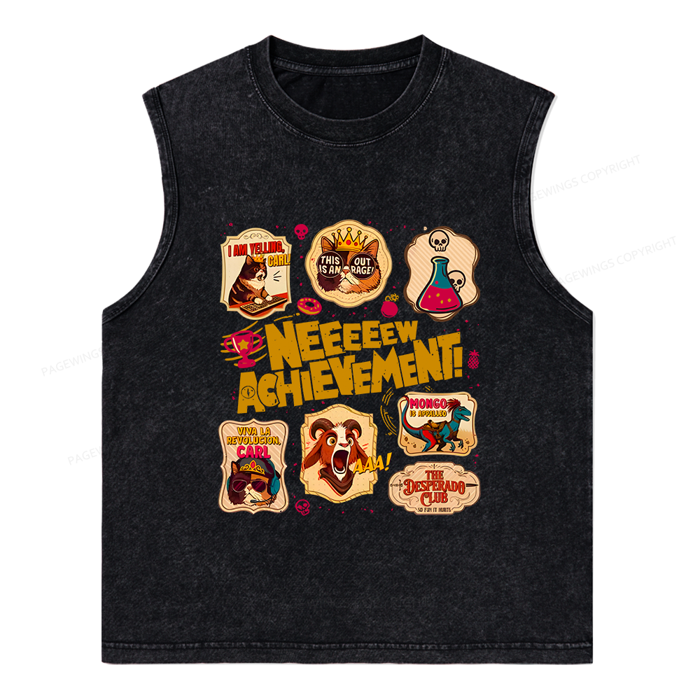Pagewings New Achievement Unisex Washed Tank Top