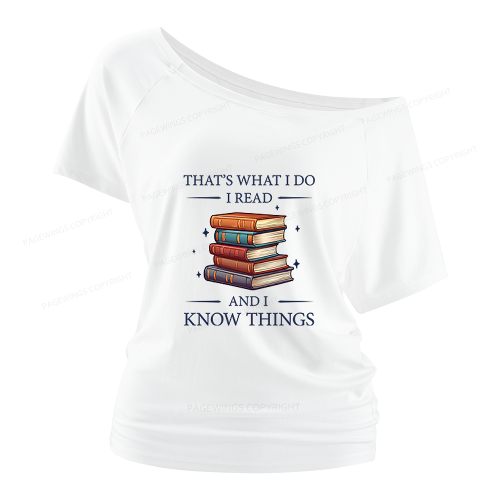 Pagewings Book Nerd Women Off Shoulder T-shirts