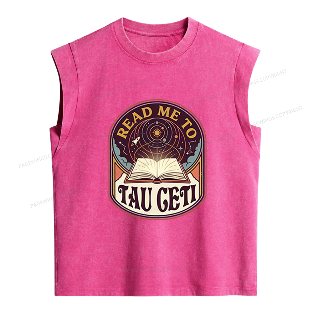 Pagewings Sci-Fi Novel Lover Women's Washed Tank Top