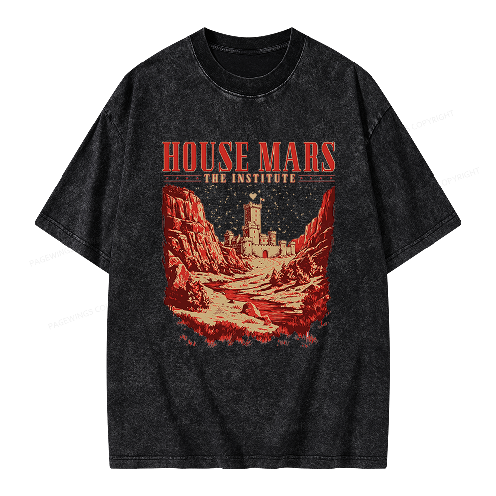 Pagewings House Mars Unisex Washed T-shirt