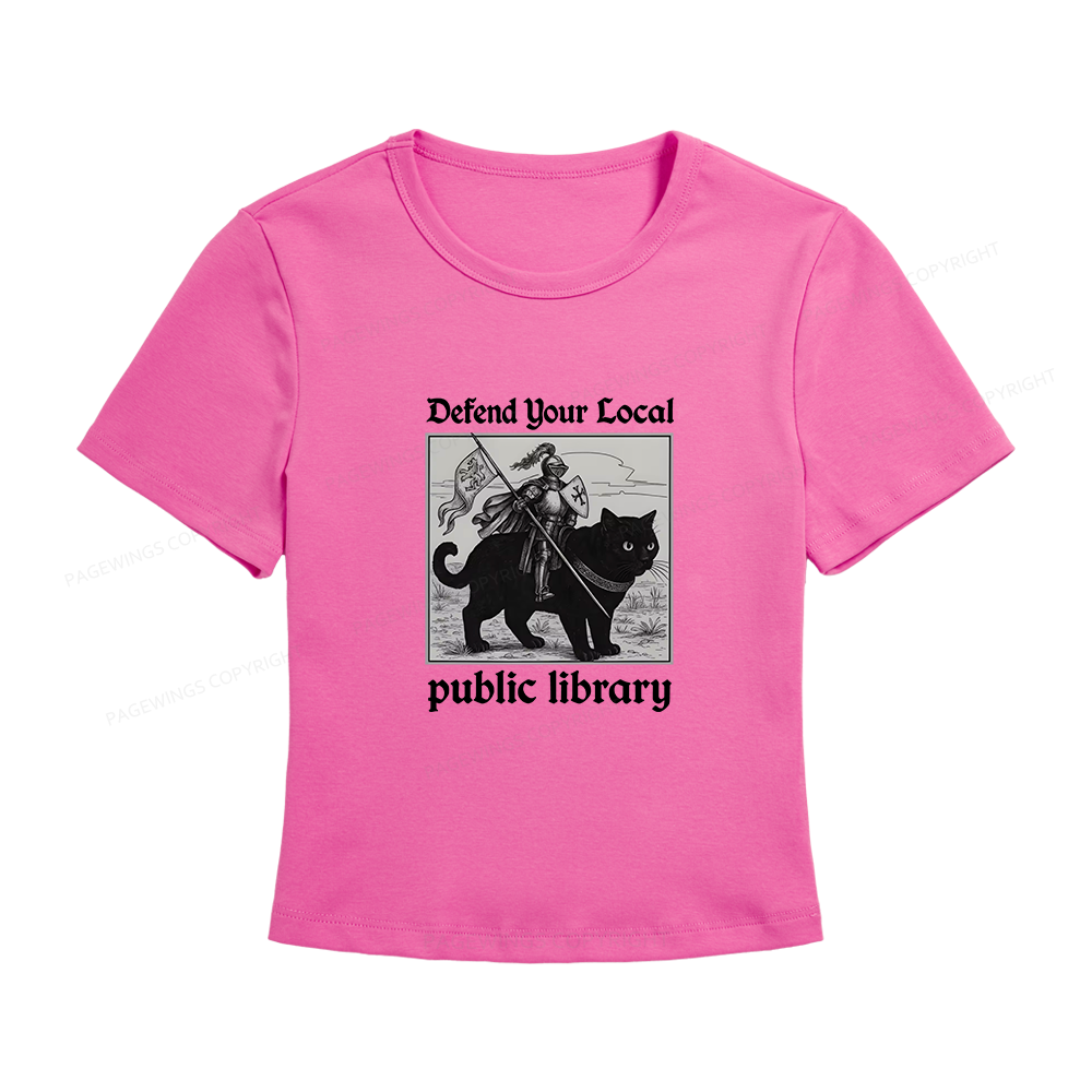 Pagewings Defend Your Local public library Women's Baby Tee