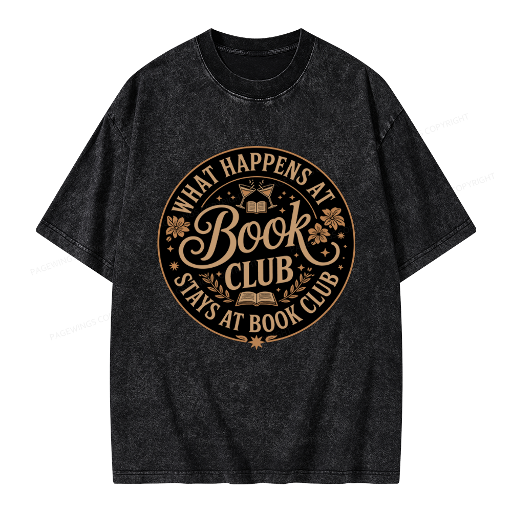 Pagewings Book Club Unisex Washed T-shirt