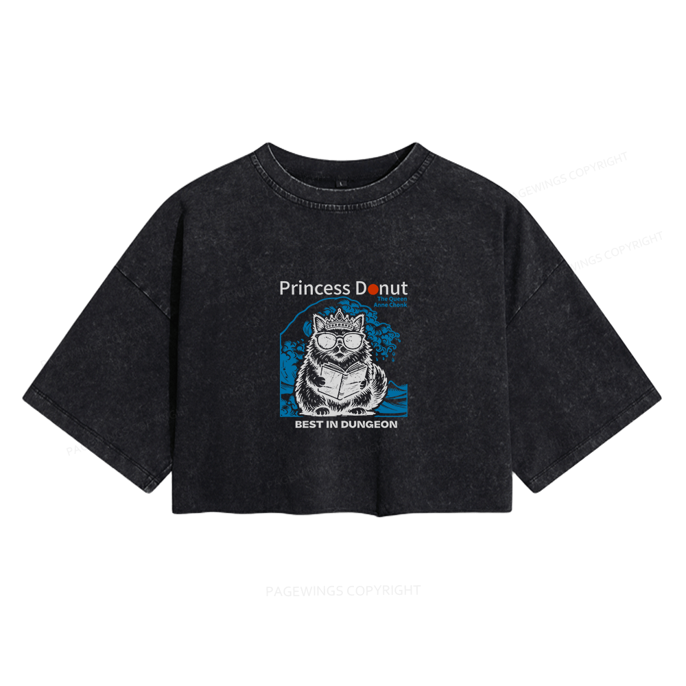Pagewings Sci-Fi Lover Women's Washed Cropped T-shirt