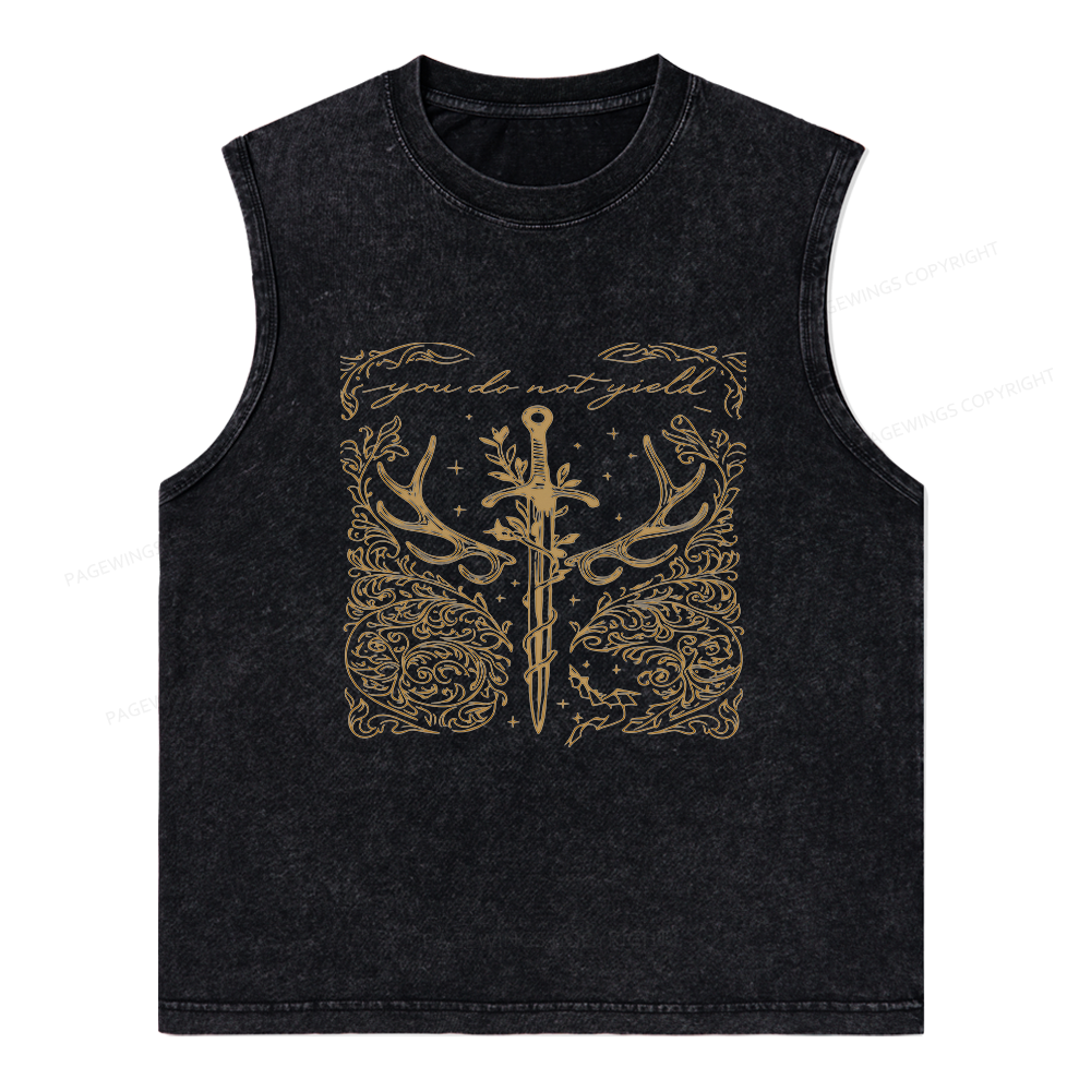 Pagewings You Do Not Yield Unisex Washed Tank Top