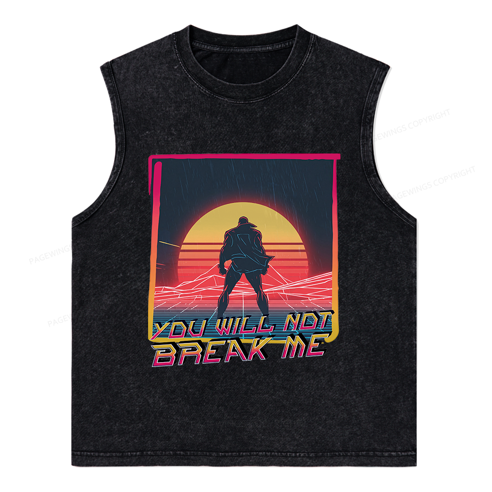Pagewings You Will Not Break Me Unisex Washed Tank Top