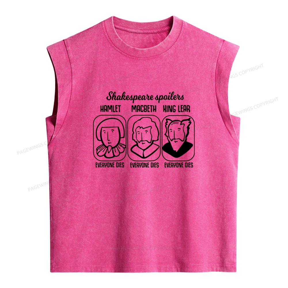 Pagewings Shakespeare Spoilers Women's Washed Tank Top