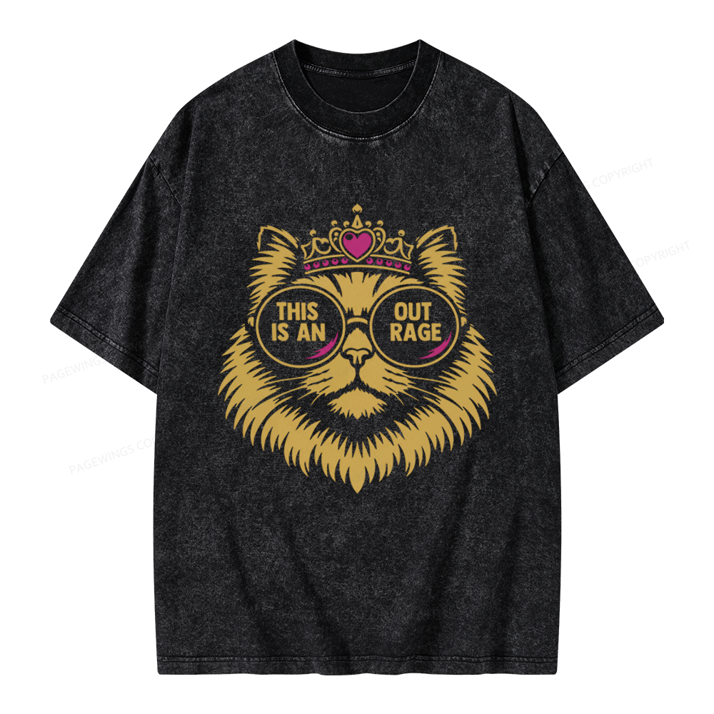 Pagewings This Is An Outrage Unisex Washed T-shirt