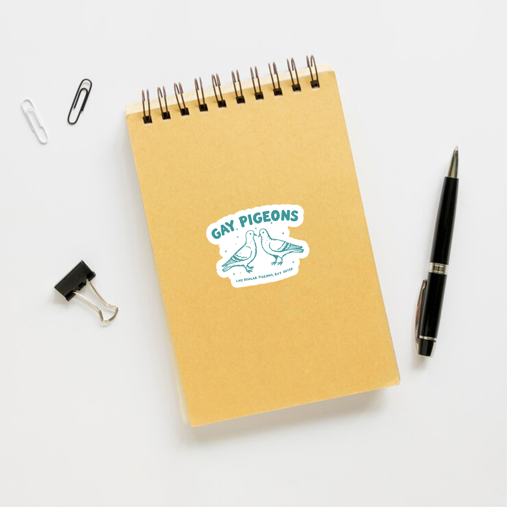 Pagewings Gay Pigeons Sticker