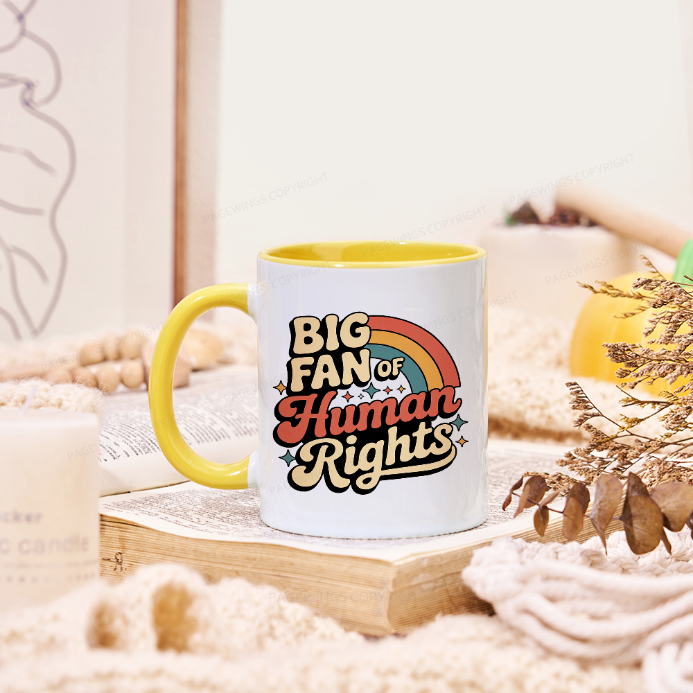 Pagewings Big Fan of Human Rights Mug