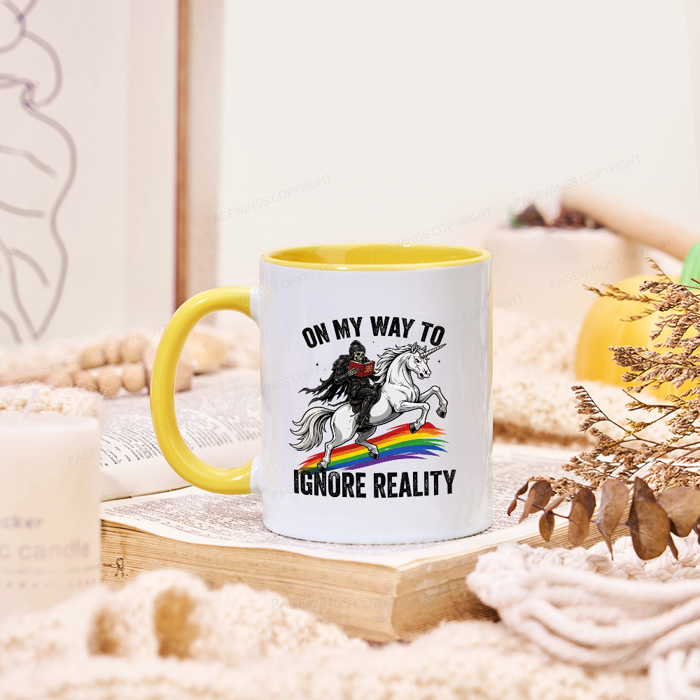 Pagewings On My Way To Ignore Reality Mug