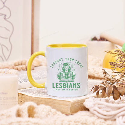Pagewings Support Your Local Lesbians Mug