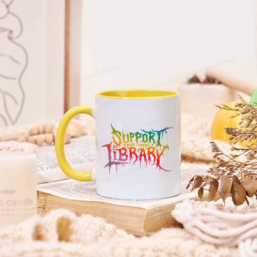 Pagewings Support Your Local Library Mug