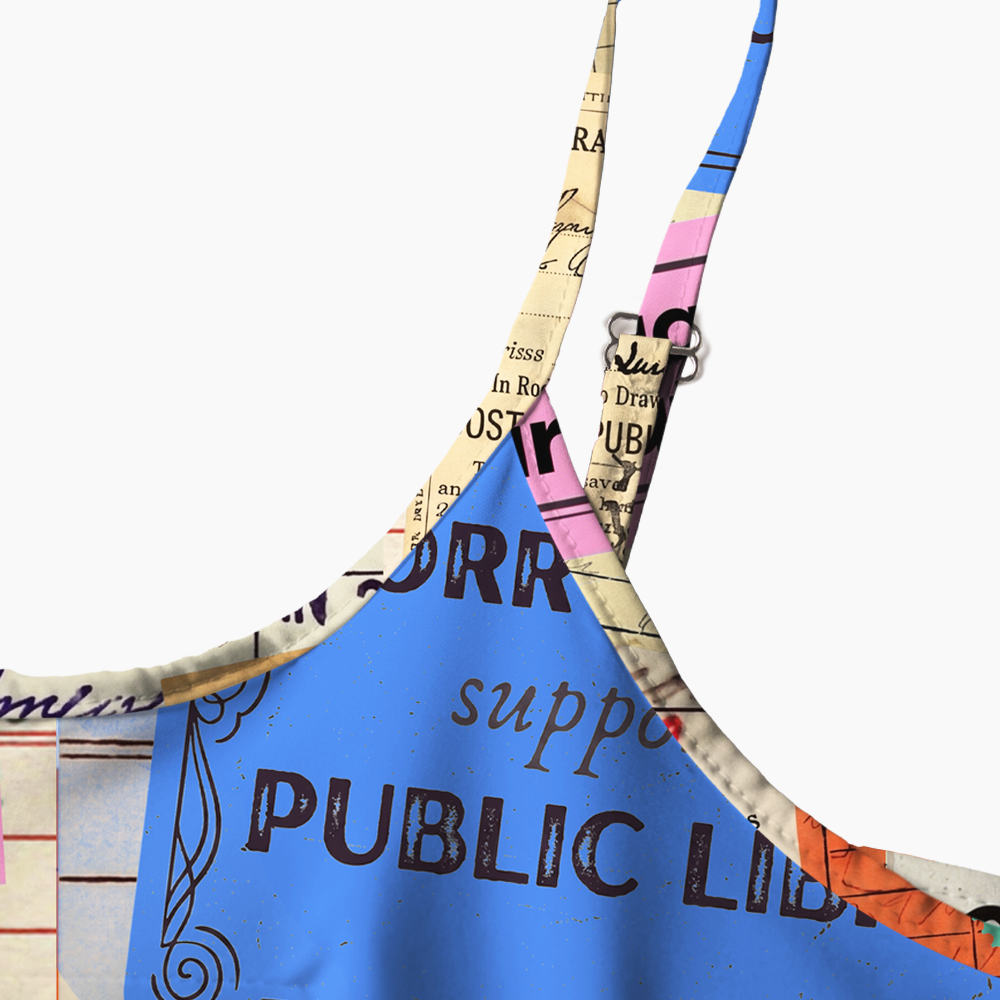 Pagewings Book Nerd Printed Spaghetti Strap Midi Sundress