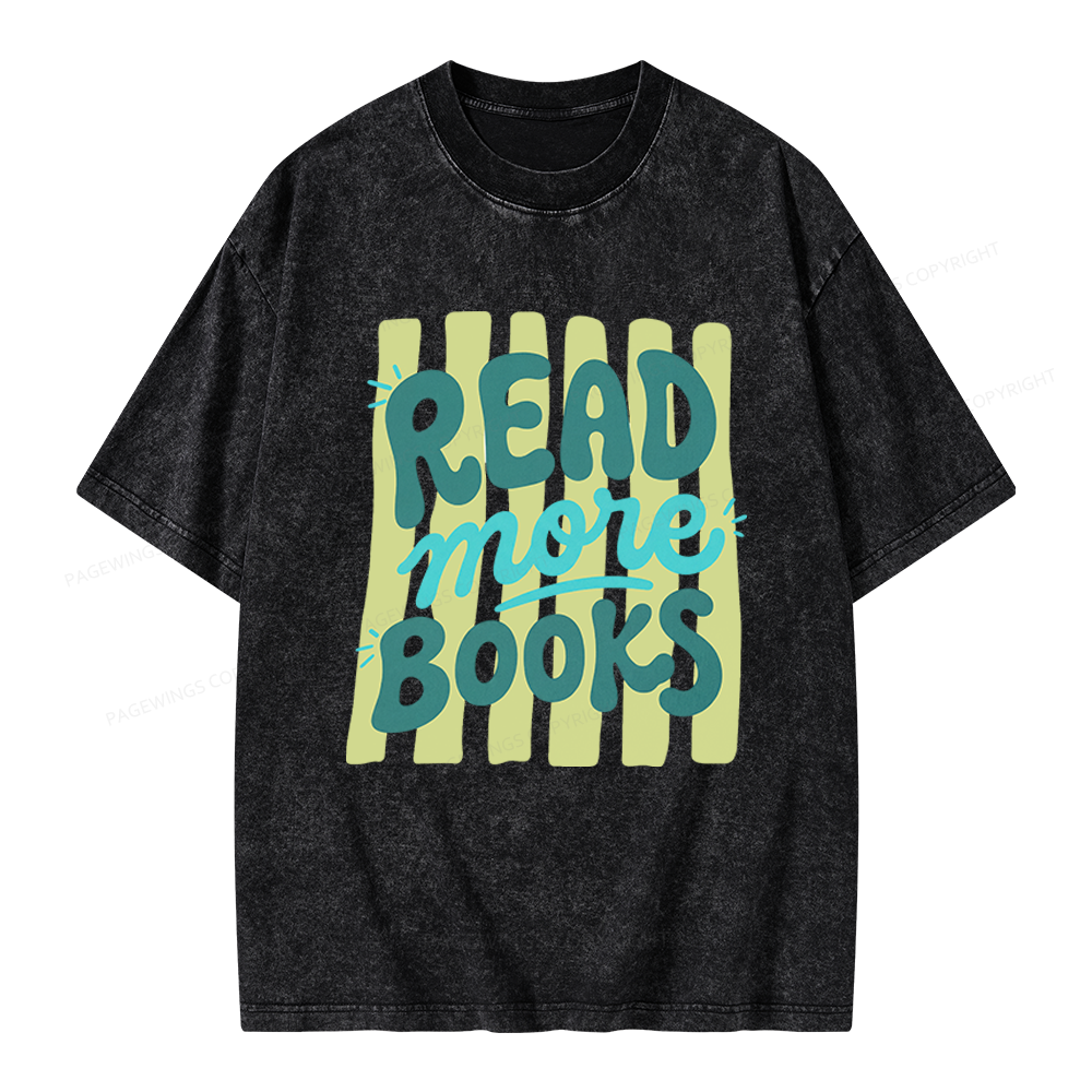 Pagewings Read More Books Unisex Washed T-shirt