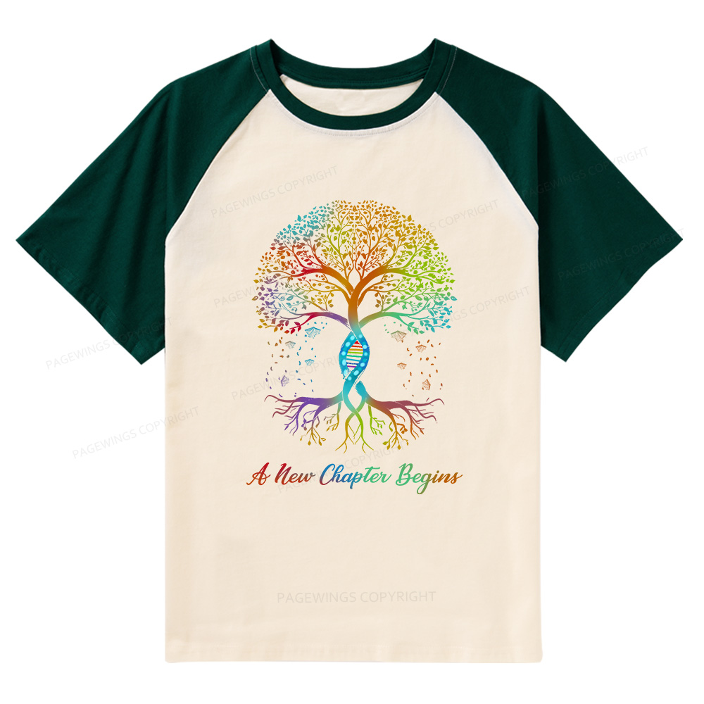 Pagewings A New Chapter Begins Raglan T-shirt