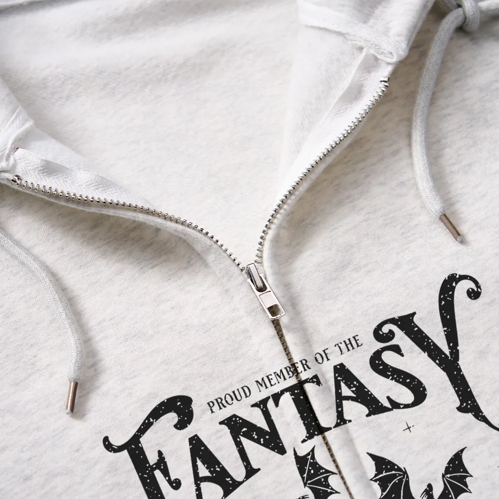 Pagewings Fantasy Readers Society Unisex Fleece Zip Up Hoodie