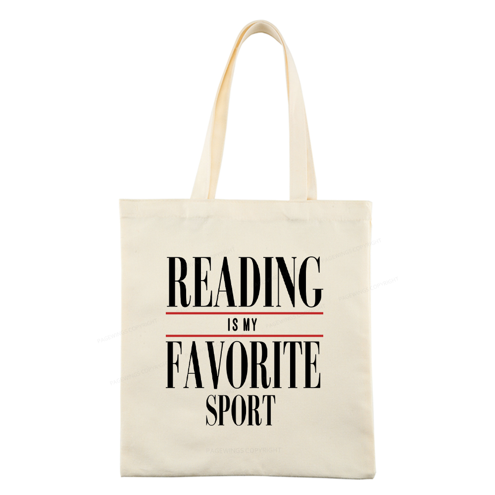 Pagewings Reading Is My Favorite Sport Tote Bag