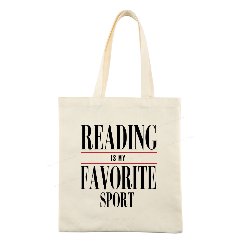 Pagewings Reading Is My Favorite Sport Tote Bag