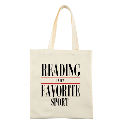 Pagewings Reading Is My Favorite Sport Tote Bag