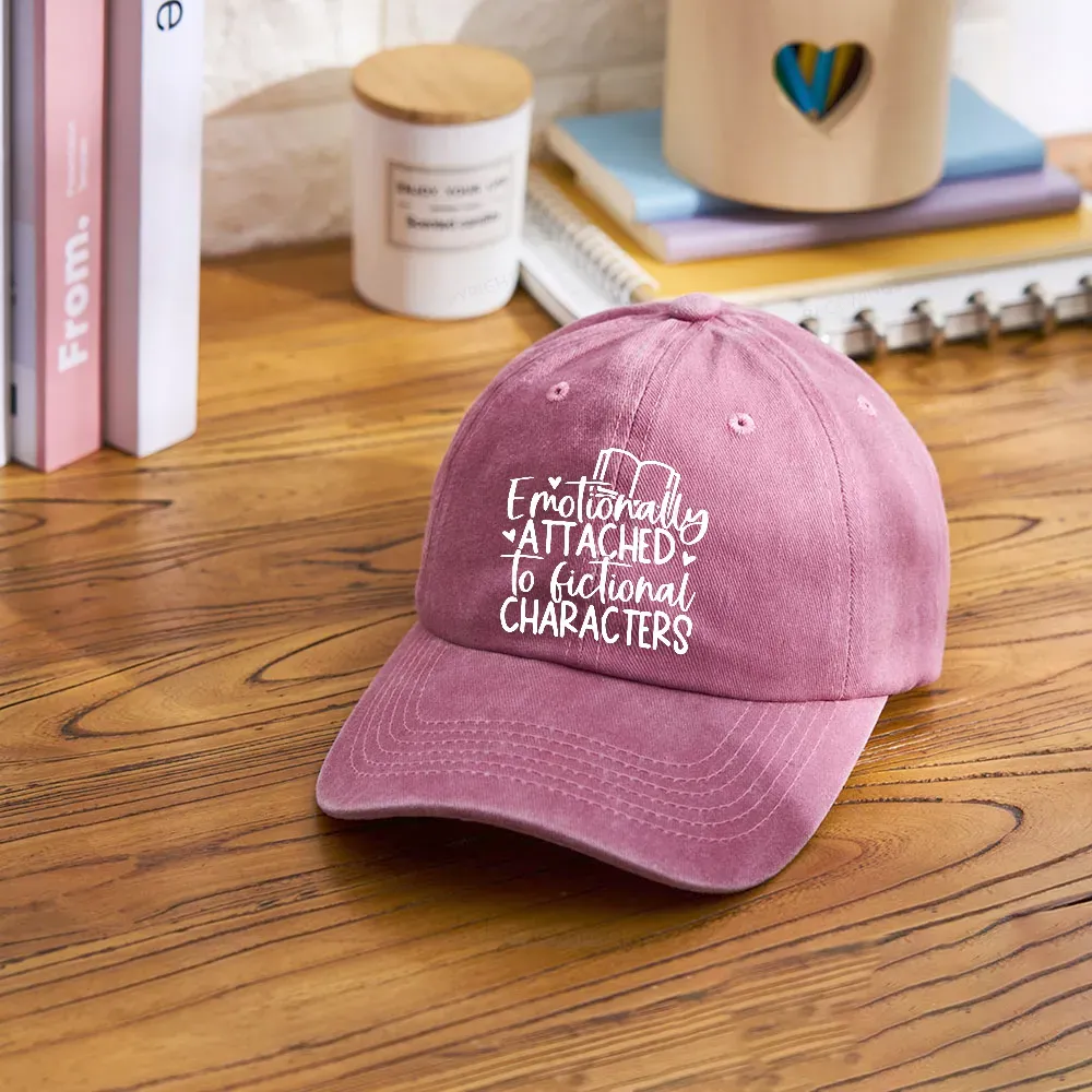 Pagewings Emotionally Attached To Fictional Characters Washed Cap