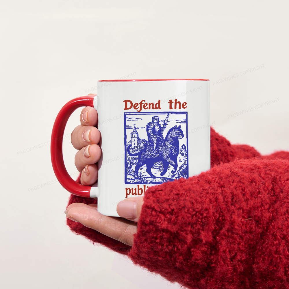 Pagewings Defend the Public Library Mug