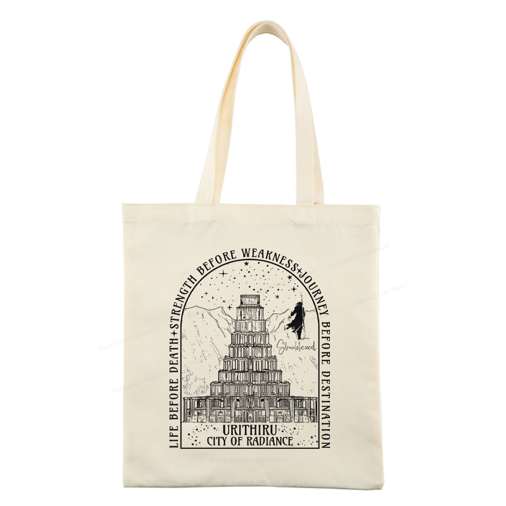 Pagewings Life Before Death Strength Before Weaknes Tote Bag