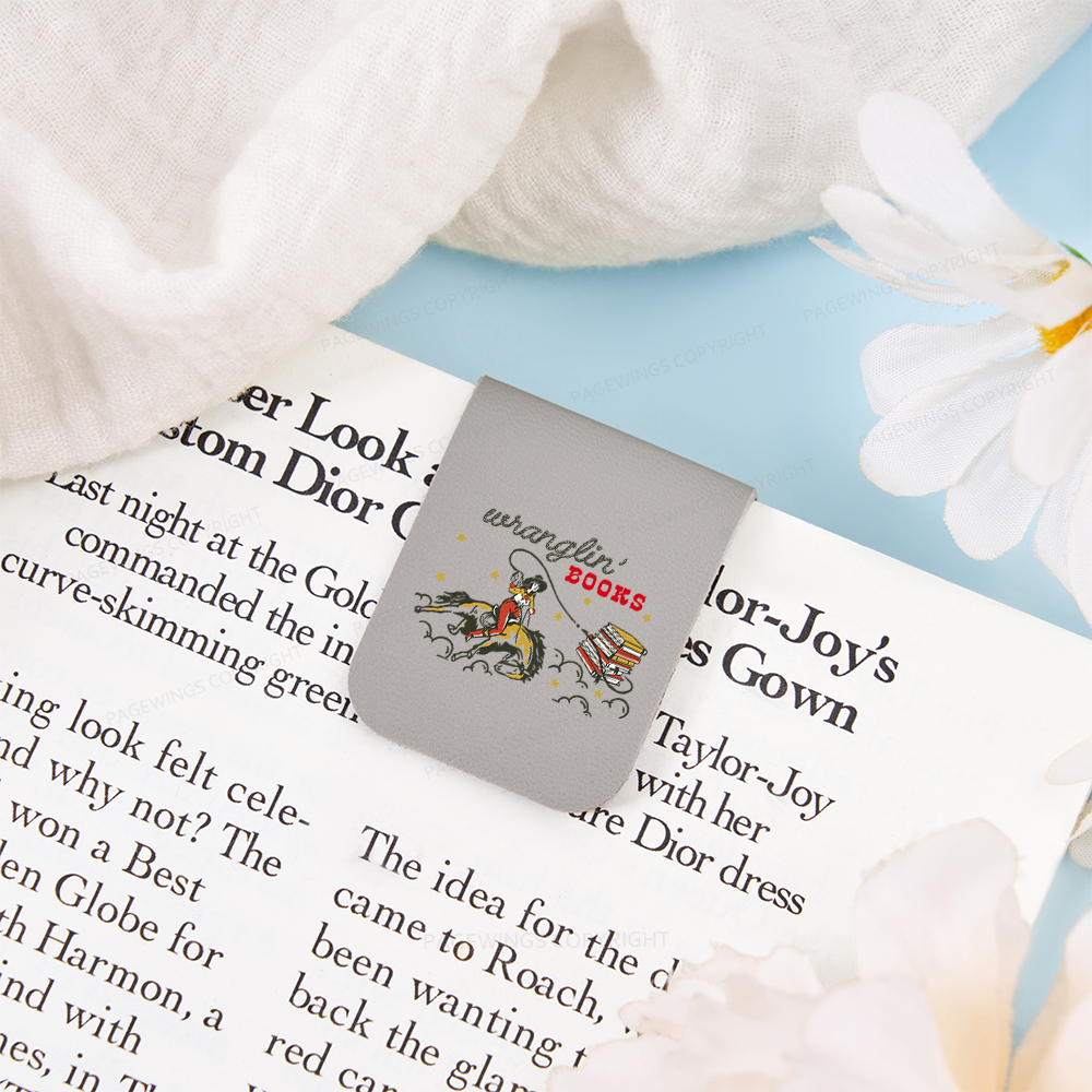 Pagewings Wranglin' Books Magnetic Bookmark