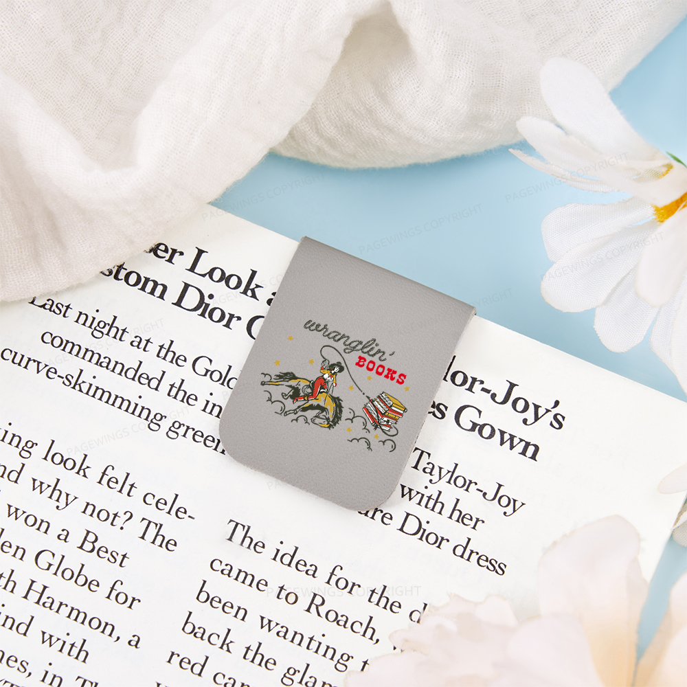 Pagewings Wranglin' Books Magnetic Bookmark