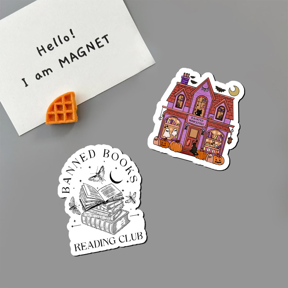 Pagewings Haunted Bookstore Fridge Magnet