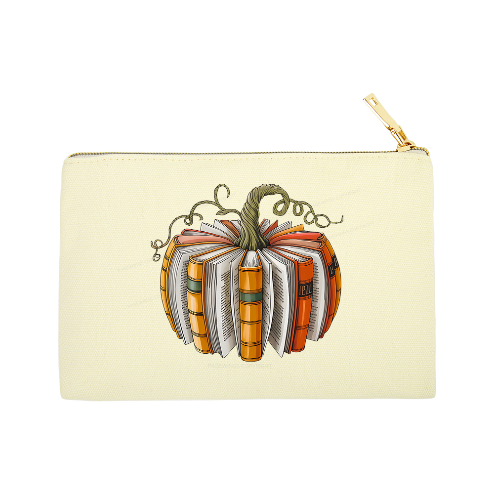 Pagewings Fall Book Pumpkin Pouch