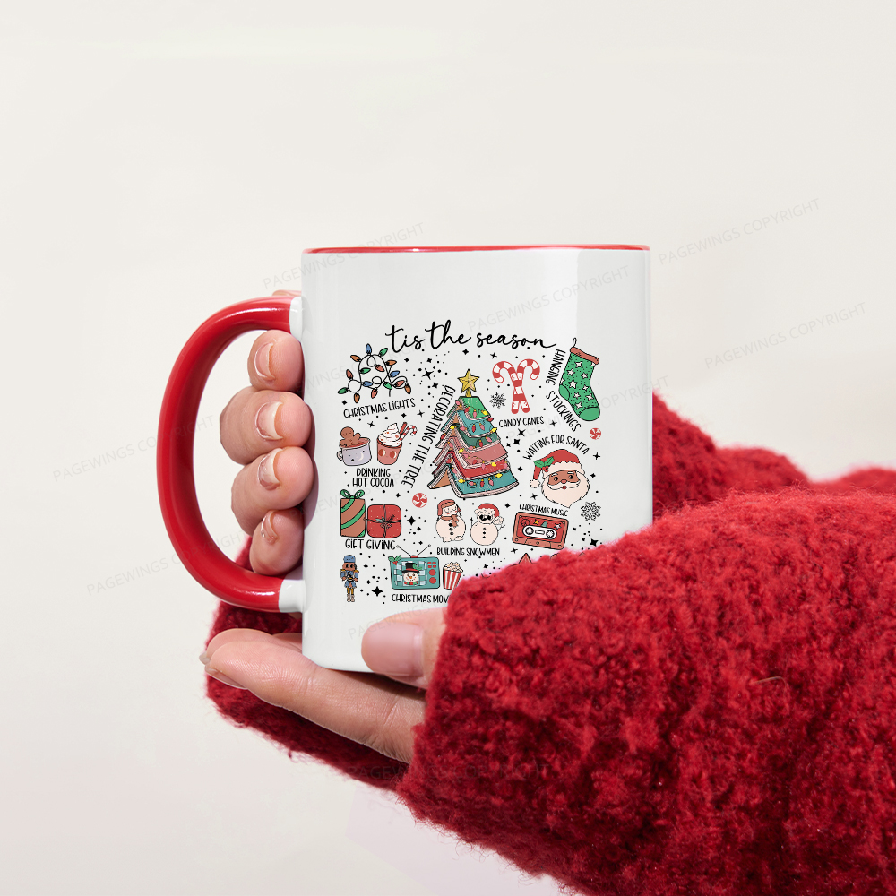 Pagewings Book Lover Retro Christmas Mug