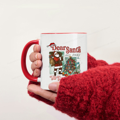 Pagewings Christmas Santa Reader Holiday Mug