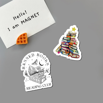 Pagewings Christmas Tree Bookworm Fridge Magnet