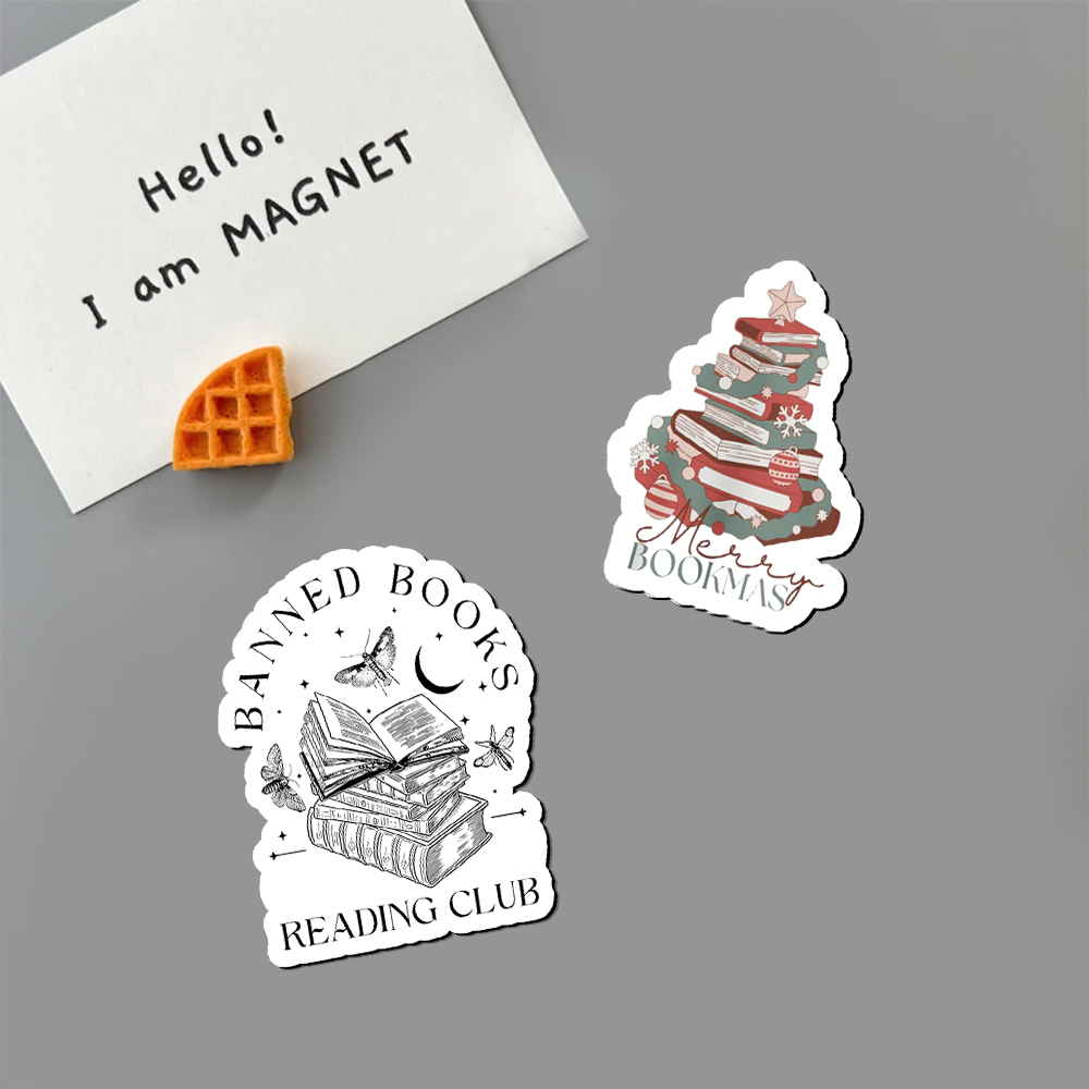 Pagewings Merry Bookmas Fridge Magnet