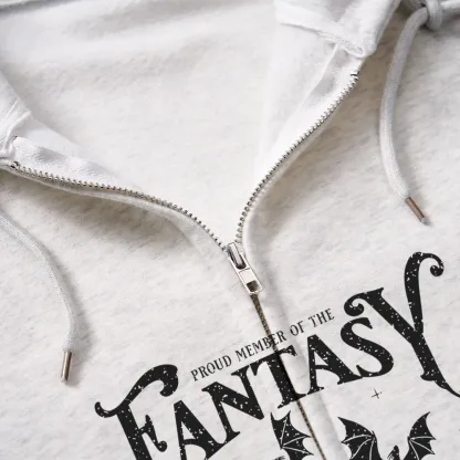 Pagewings Fantasy Readers Society Unisex Fleece Zip Up Hoodie