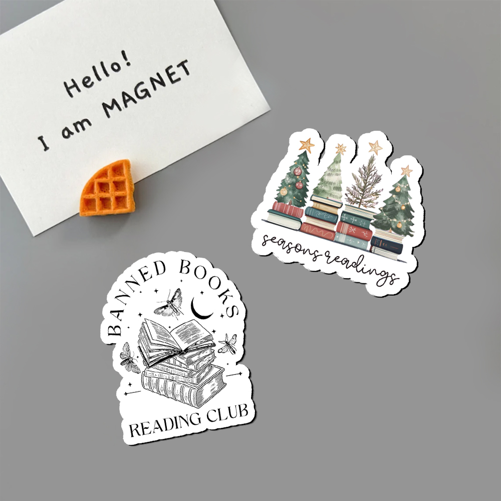 Pagewings Bookish Christmas Fridge Magnet