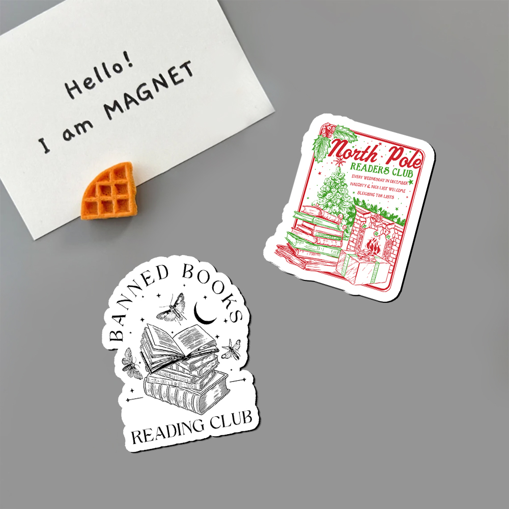 Pagewings Bookish Christma Fridge Magnet