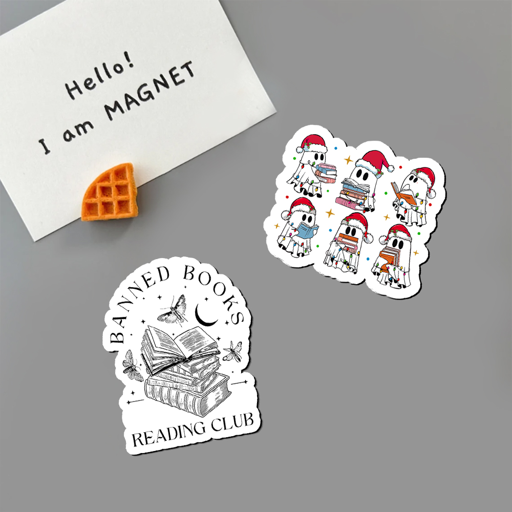 Pagewings Christmas Book Ghost Fridge Magnet