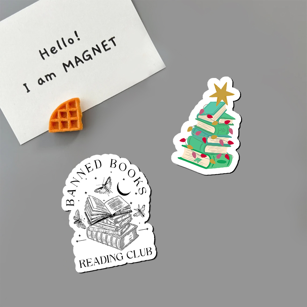 Pagewings Bookish Christmas Fridge Magnet