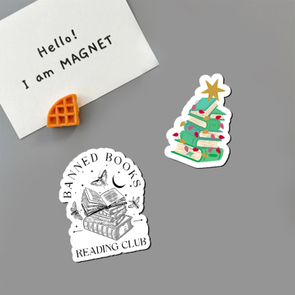 Pagewings Bookish Christmas Fridge Magnet