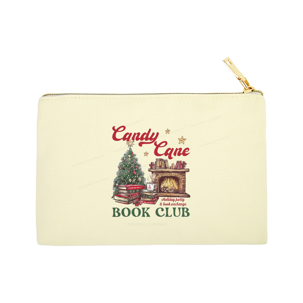 Pagewings Candy Cane Christmas Book Club Pouch