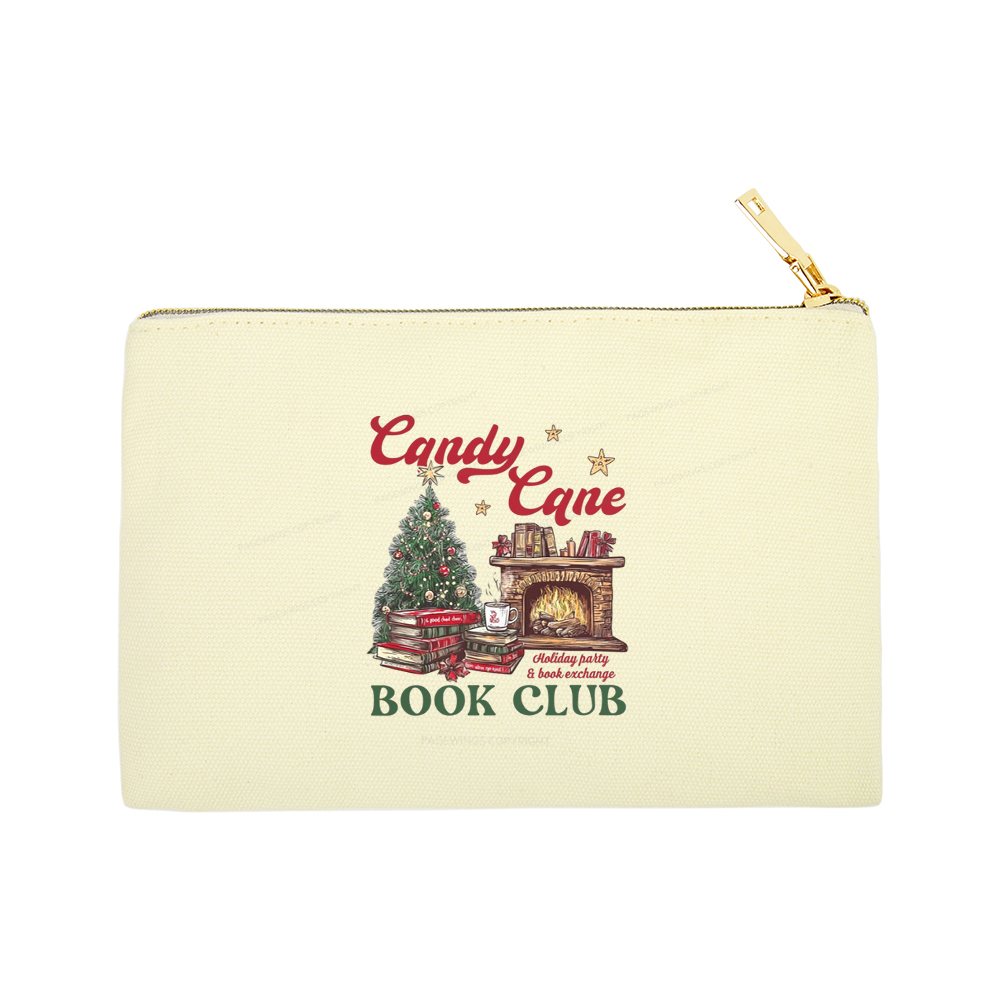 Pagewings Candy Cane Christmas Book Club Pouch