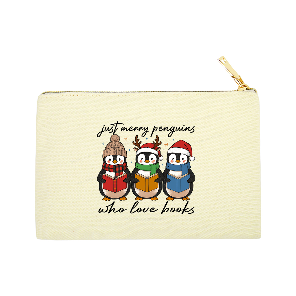 Pagewings Just Merry Penguins Who Love Books Pouch